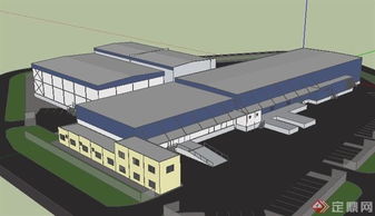 简约加工厂厂房建筑设计 SU模型与图文设计制作全解析